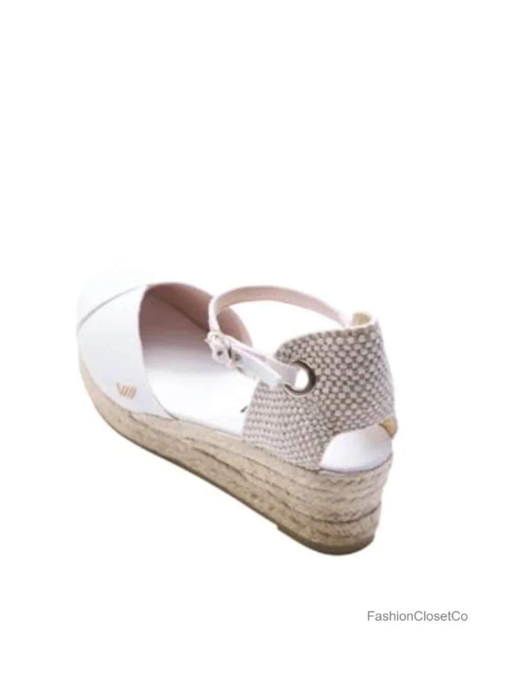 Espadrille Canvas Low Wedges with Ankle Strap Spain Handmade 2